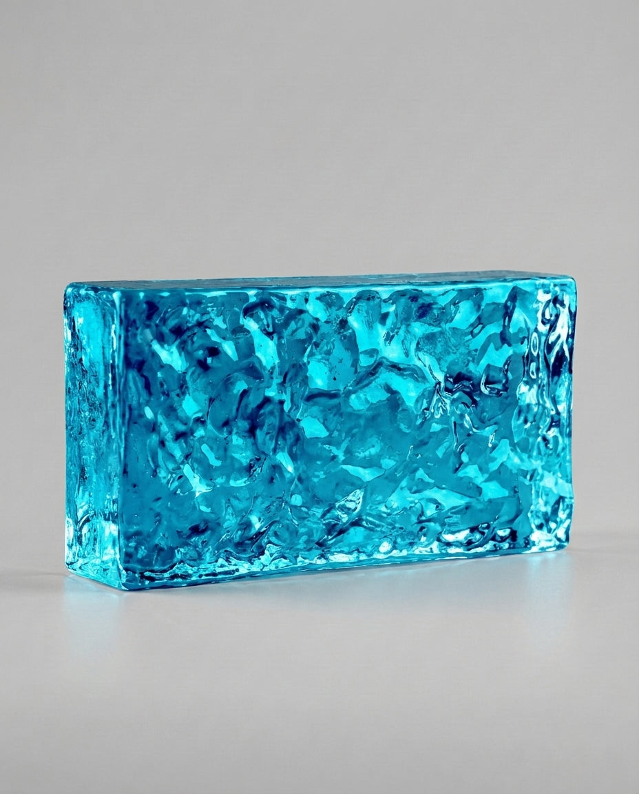 Solid Glass Brick – Ice Texture Colour