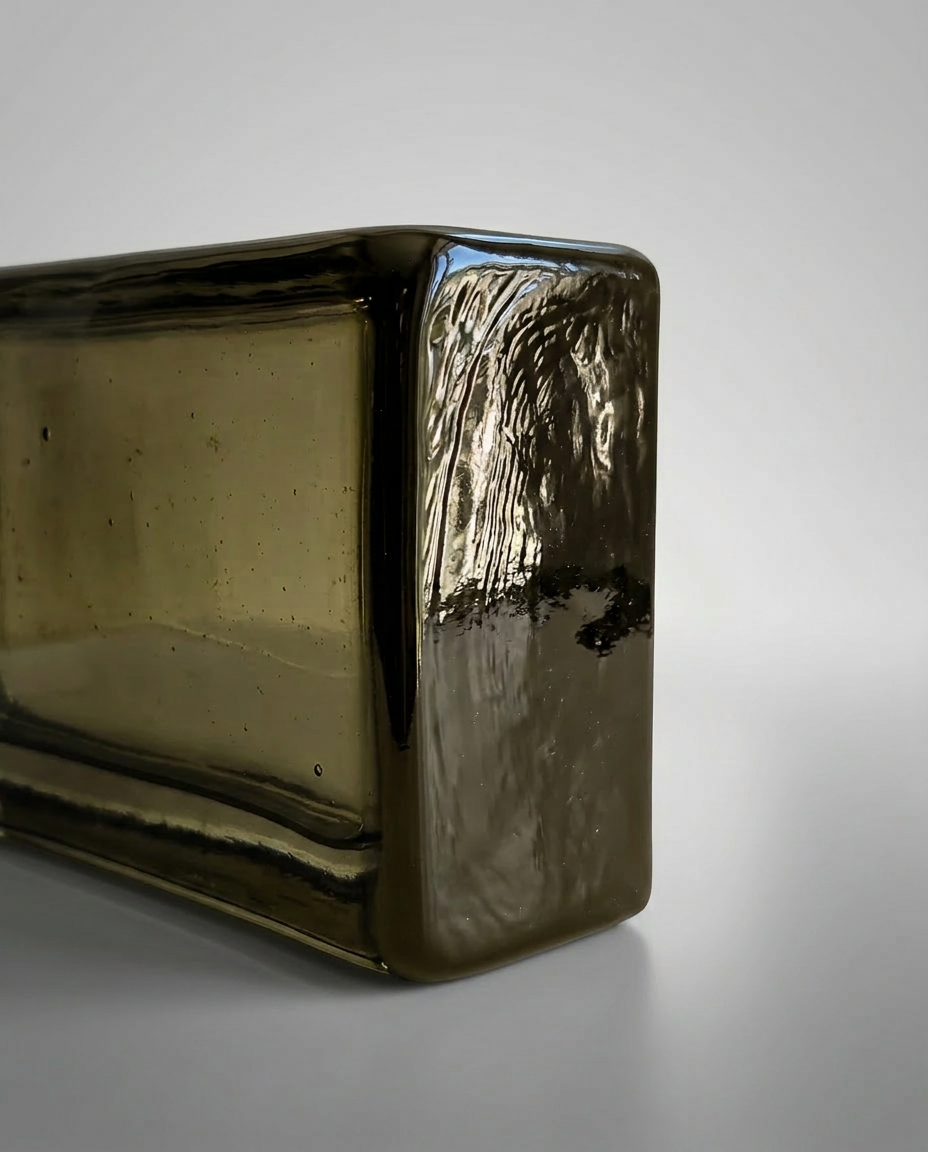 Solid Glass Brick – Transparent Brown