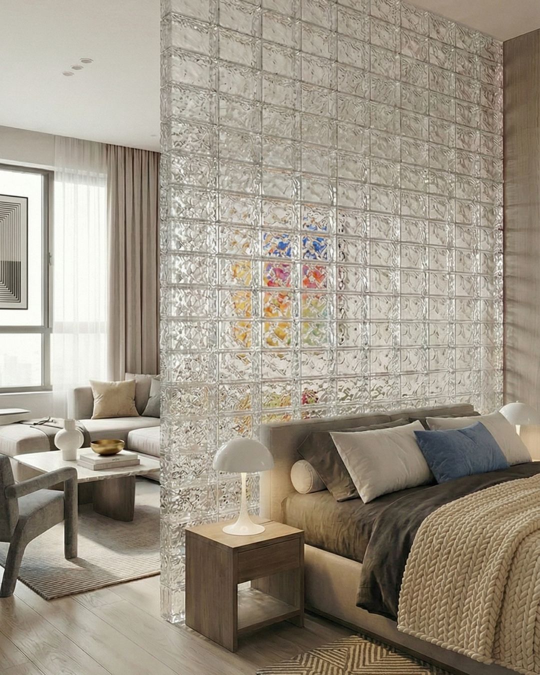 Solid glass brick – Ice texture