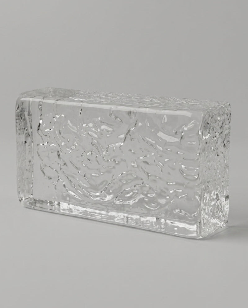 Solid Glass Brick – One Side Ice