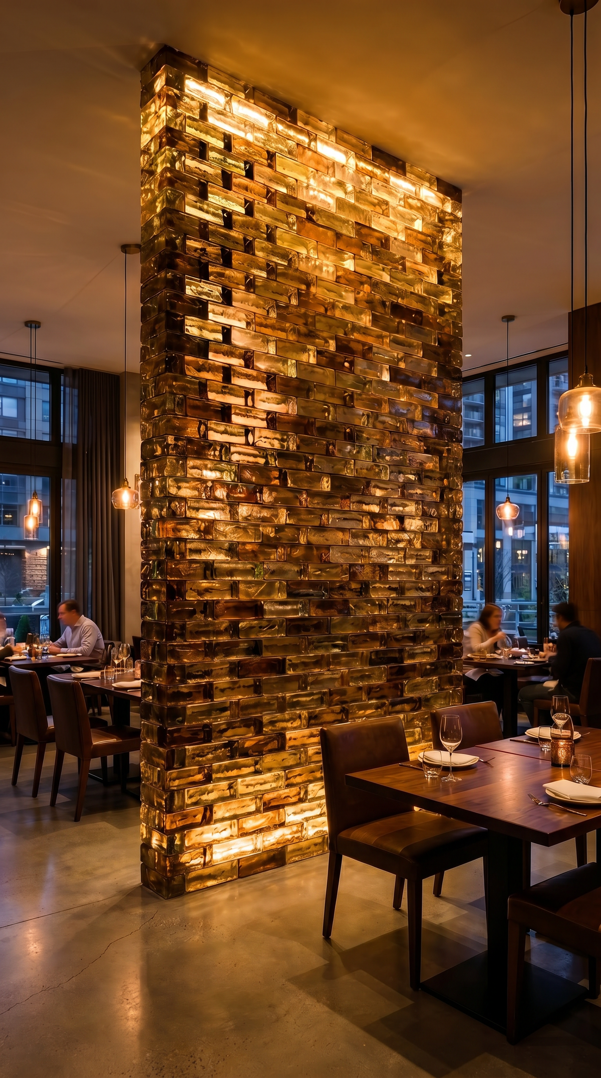 Solid Glass Brick – Transparent Amber