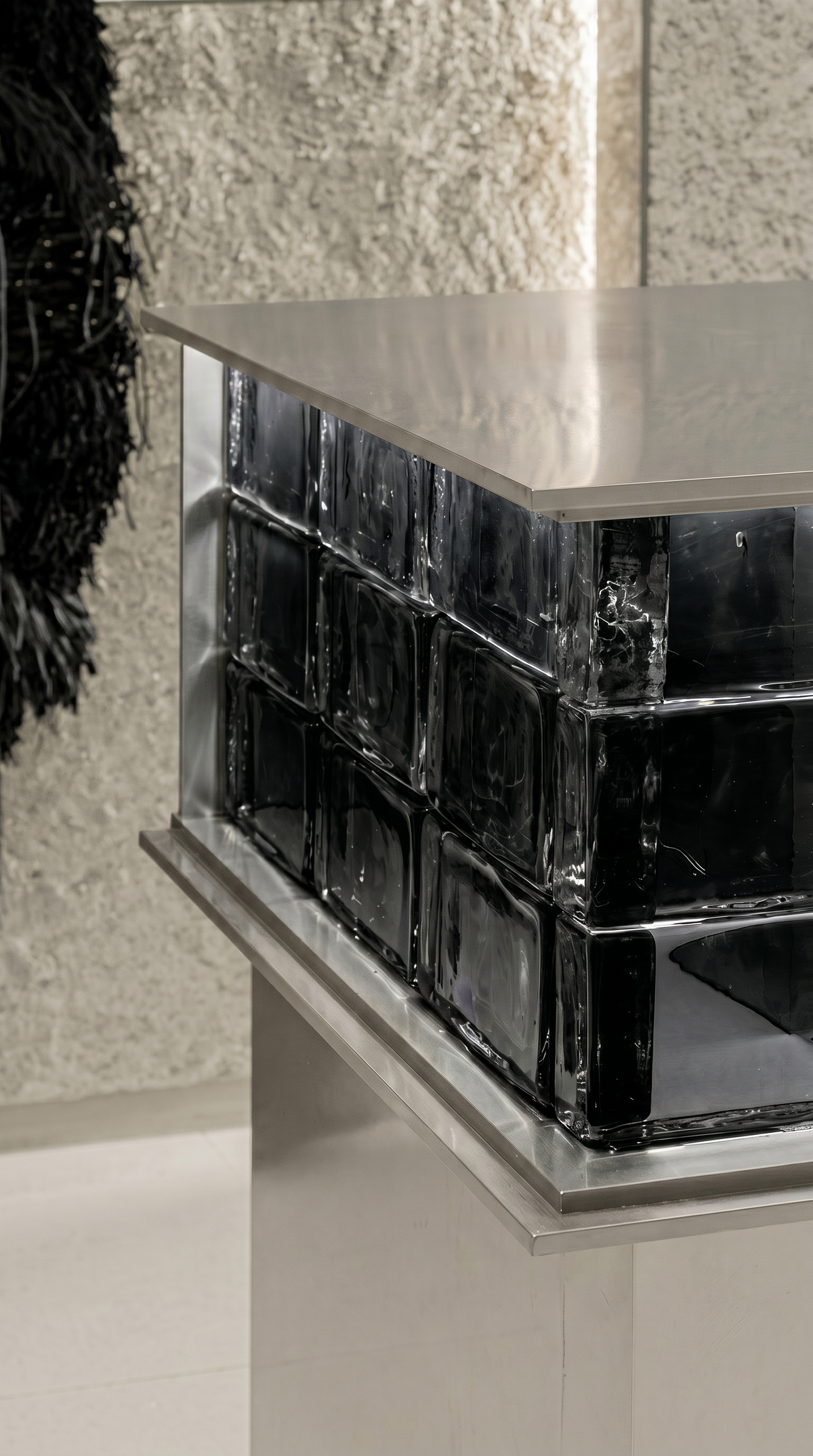 Solid Glass Brick – Transparent Grey