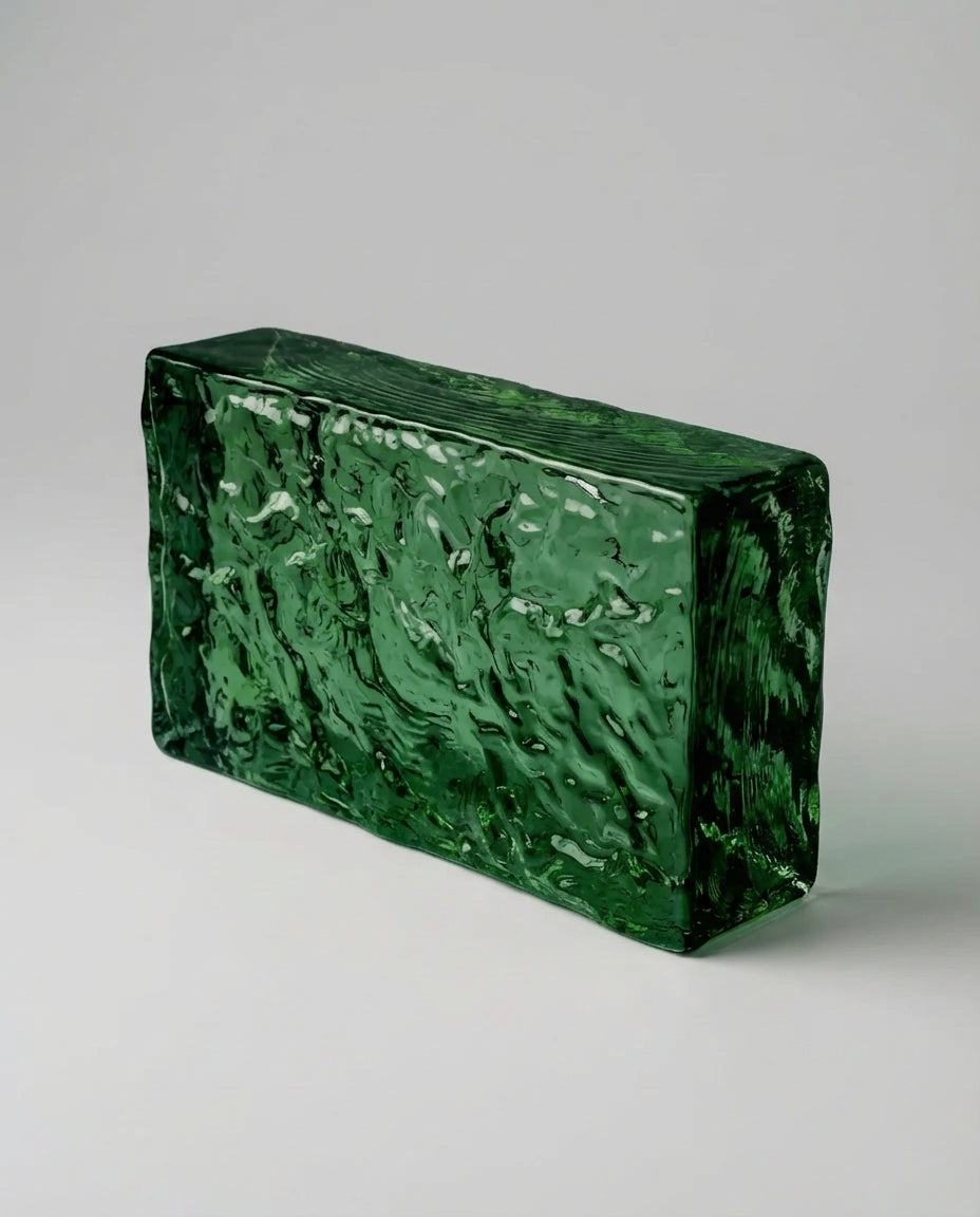 Solid Glass Brick – Ice Texture Colour