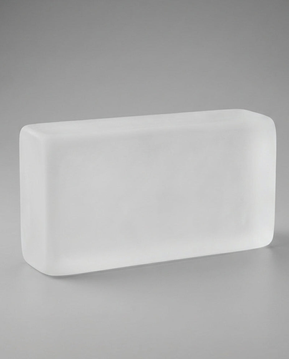 Rectangular white object on a gray background