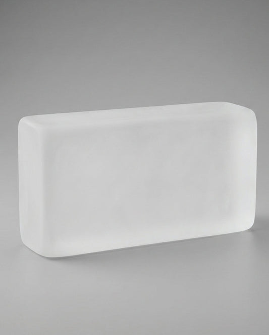 Rectangular white object on a gray background