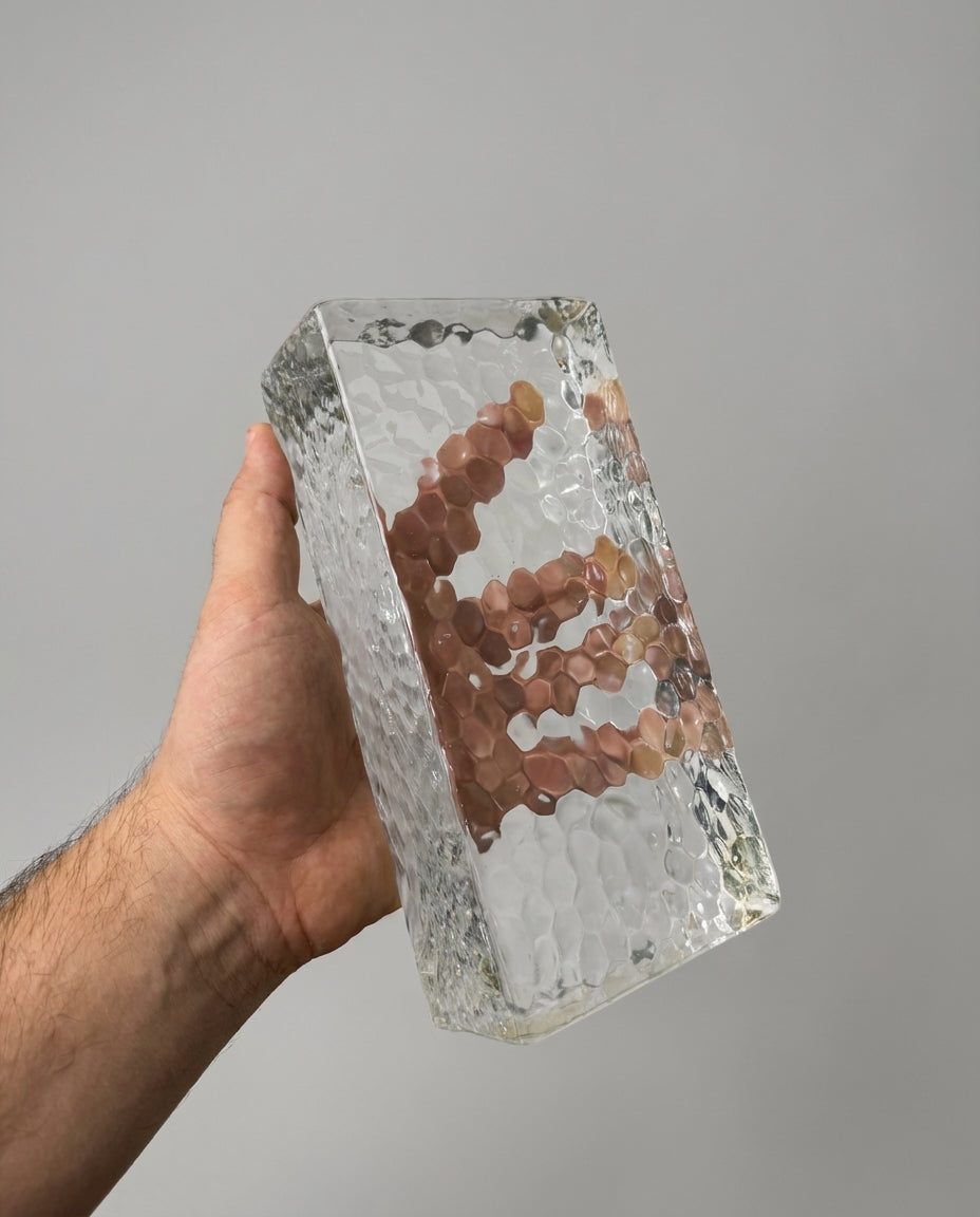 Solid Glass Brick – Honeycomb