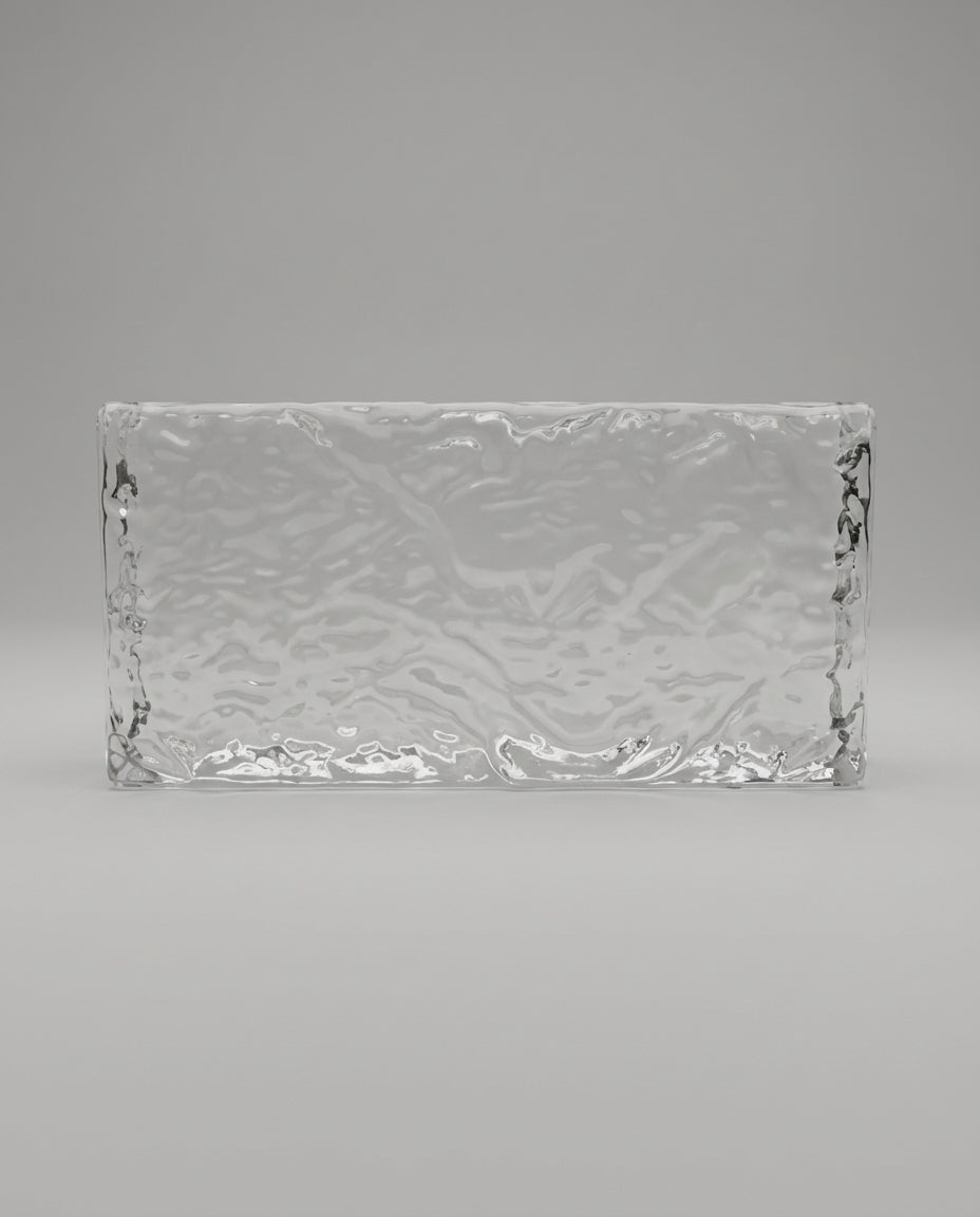 Solid Glass Brick – One Side Ice