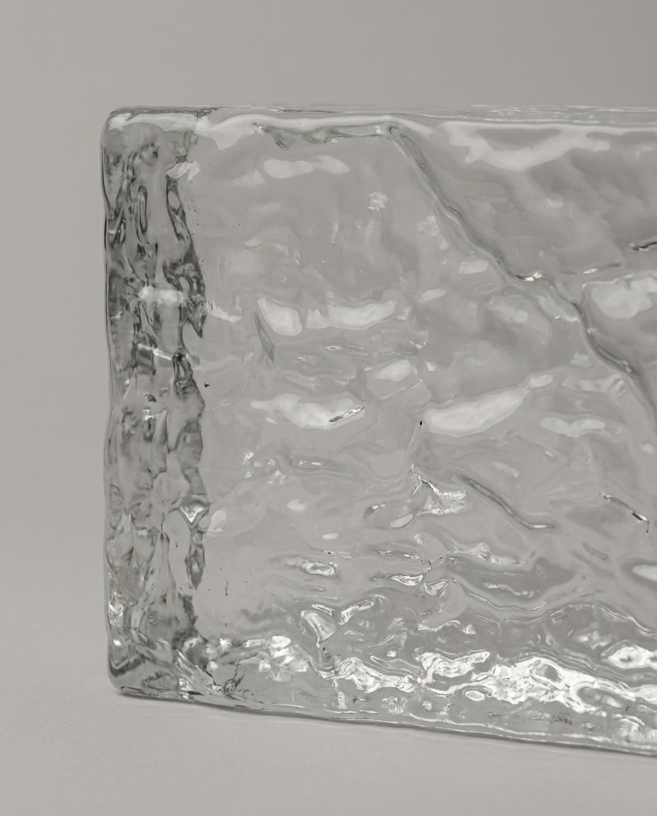 Solid Glass Brick – One Side Ice