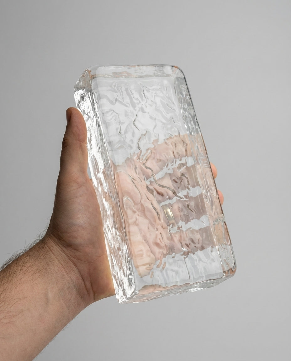 Solid Glass Brick – One Side Ice