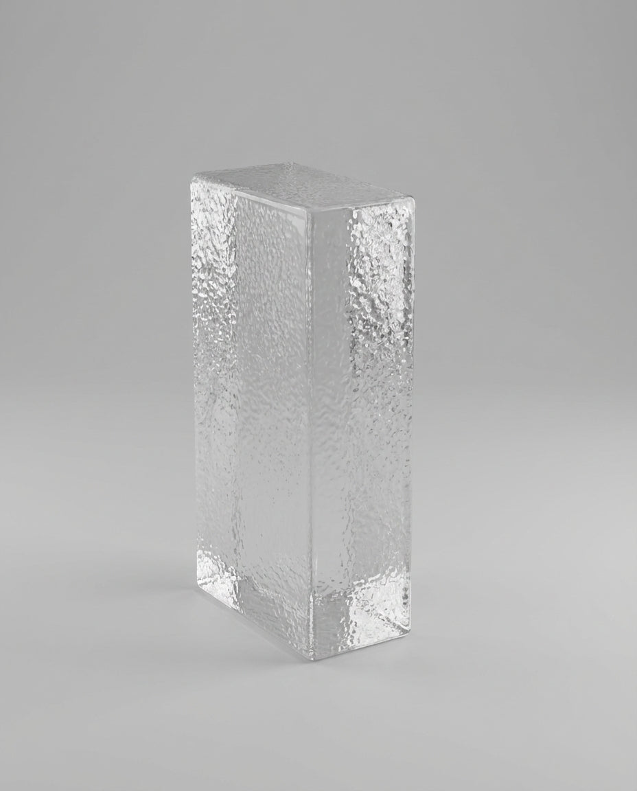 Solid Glass Brick – Orange Peel