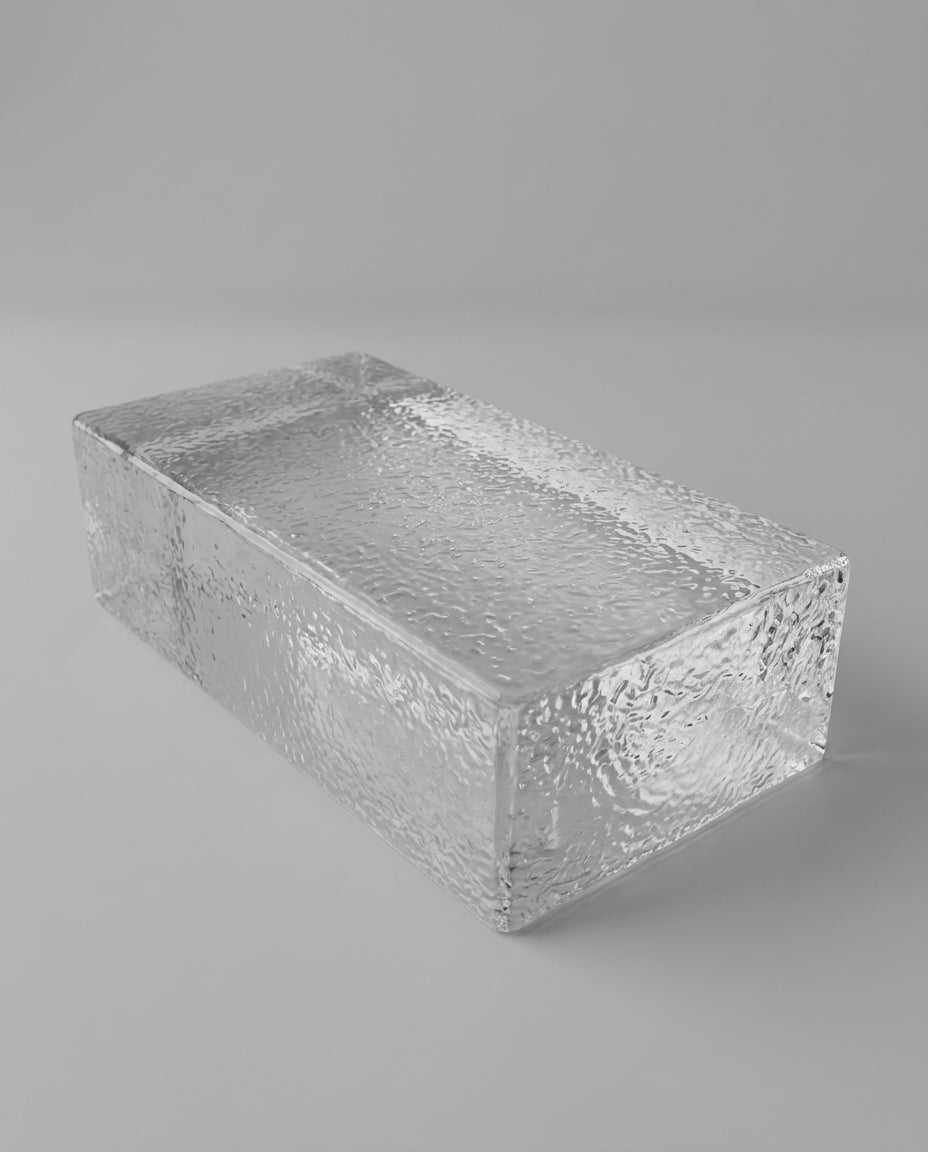 Solid Glass Brick – Orange Peel