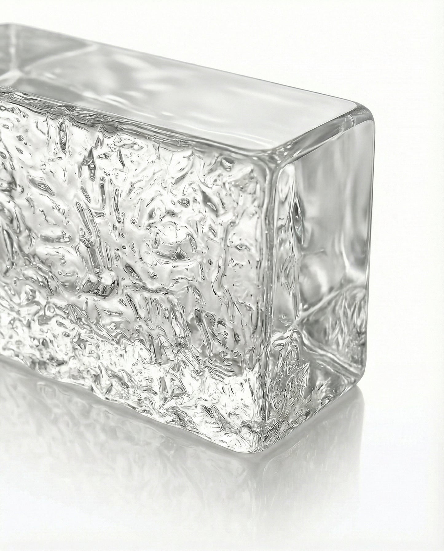 Solid glass brick – Ice texture