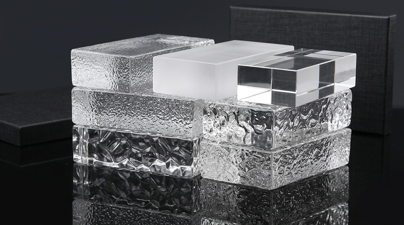 Light through solid glass.