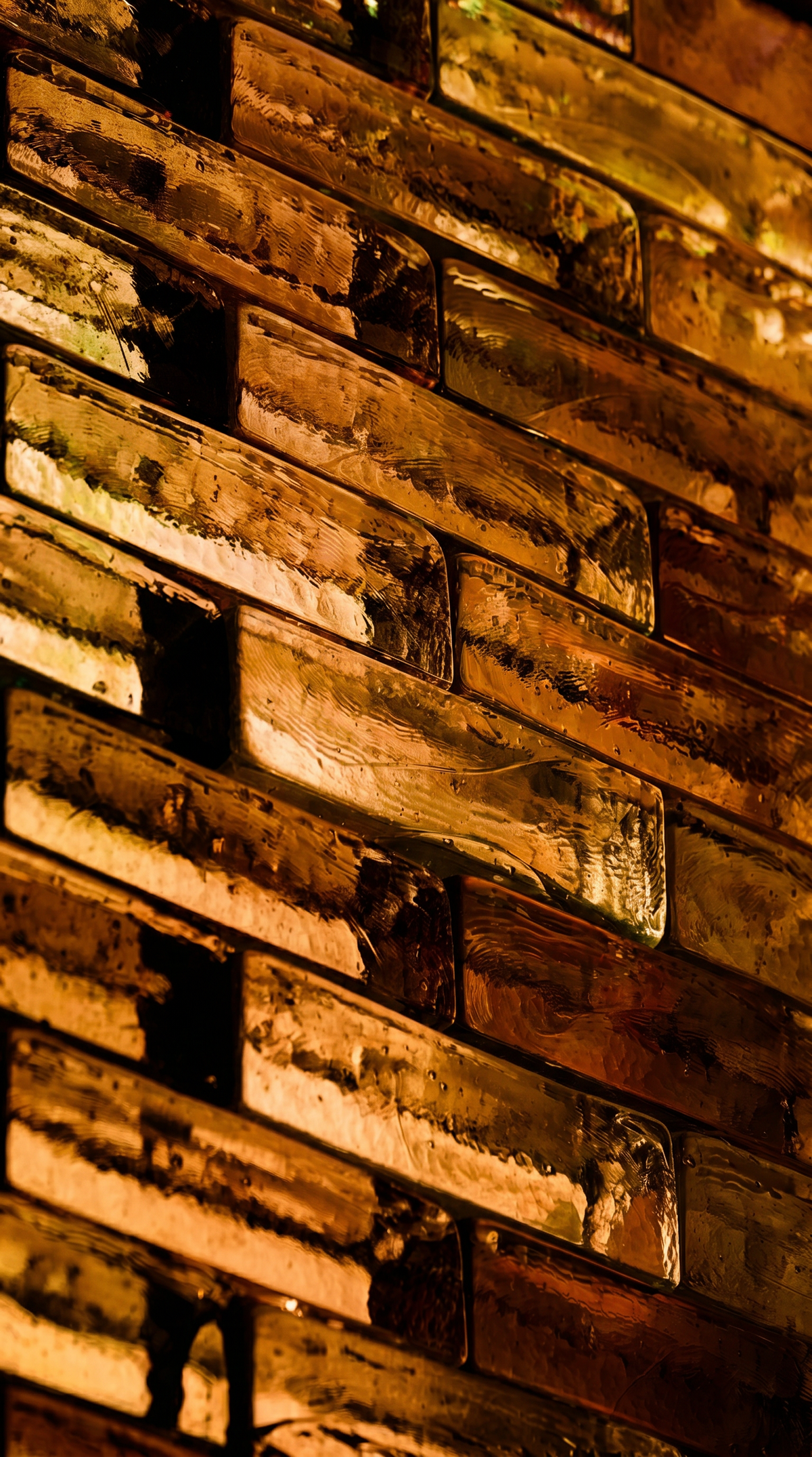 Solid Glass Brick – Transparent Amber