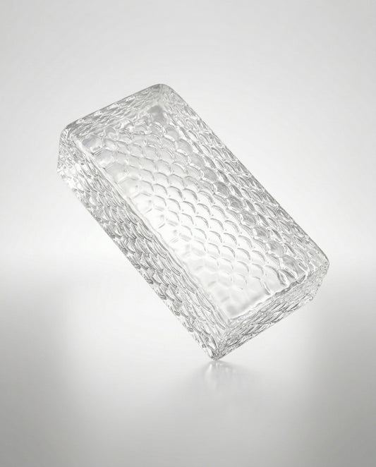 Curtains vertical striation solid glass brick 200mm