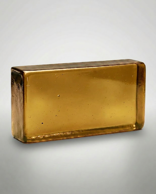 Solid Glass Brick – Transparent Gold