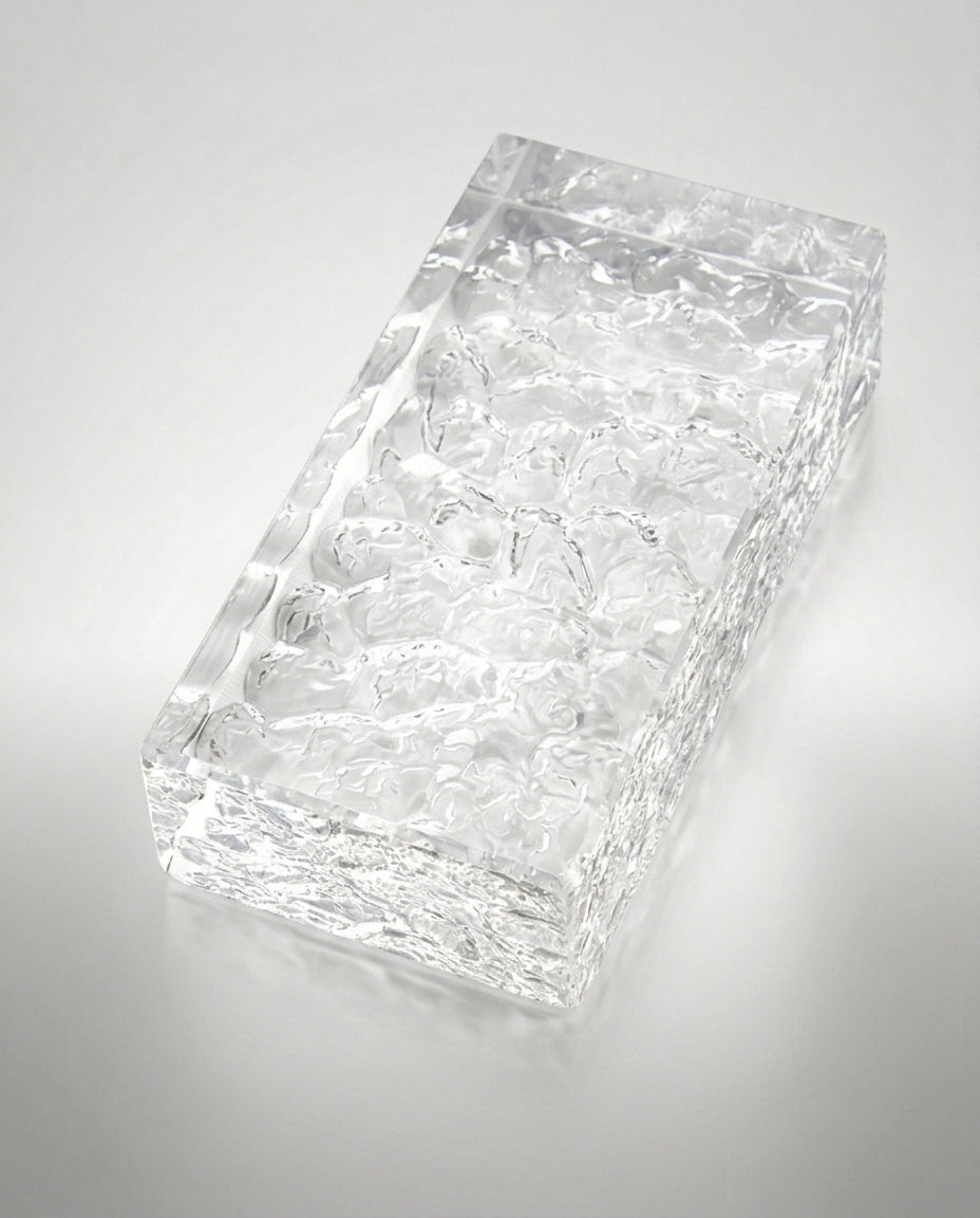 Frozen Sea organic texture solid glass brick 200mm