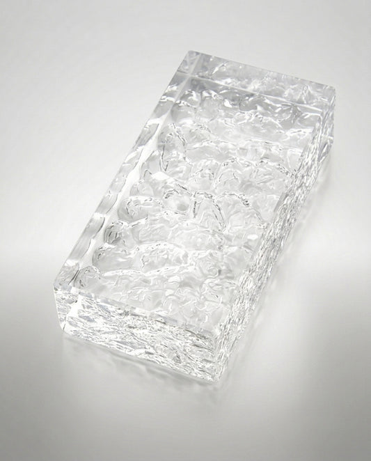 Frozen Sea organic texture solid glass brick 200mm