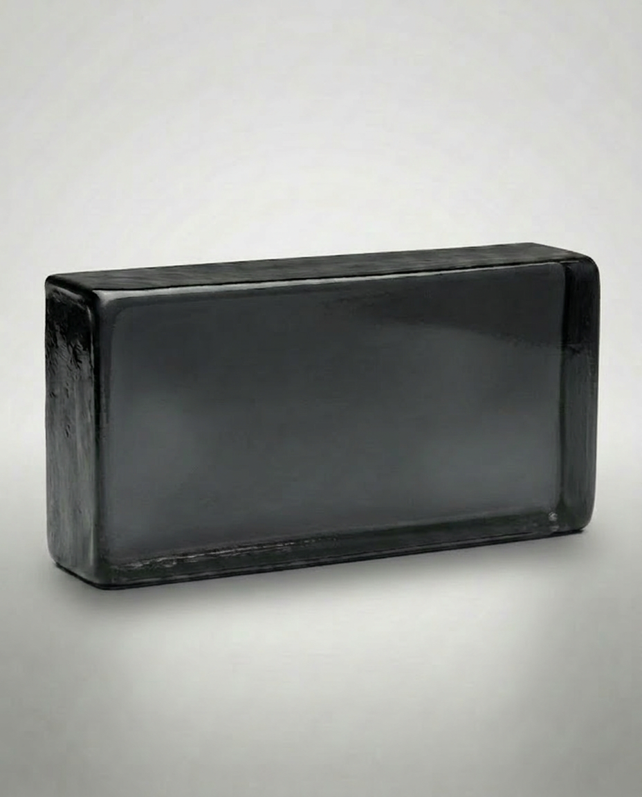 Solid Glass Brick – Transparent Grey