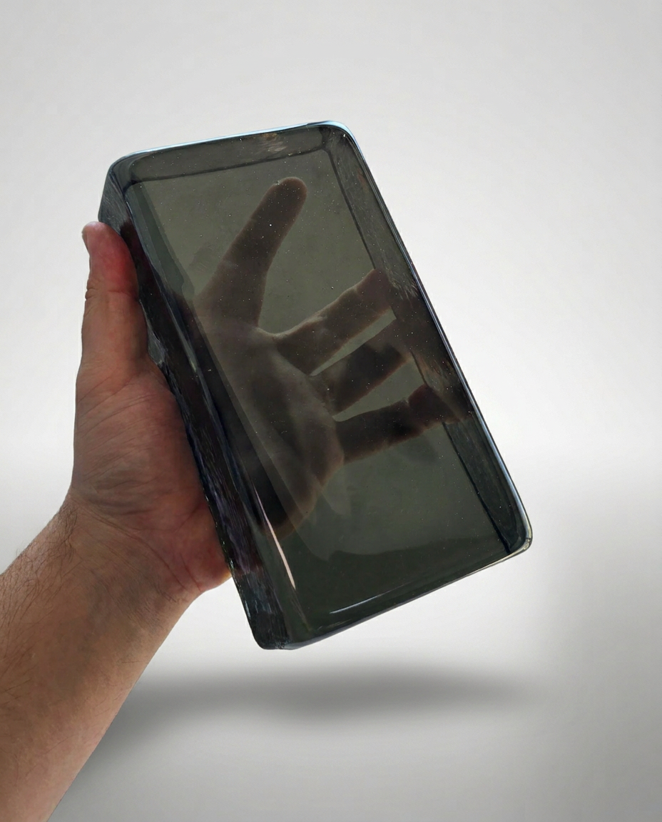 Solid Glass Brick – Transparent Grey