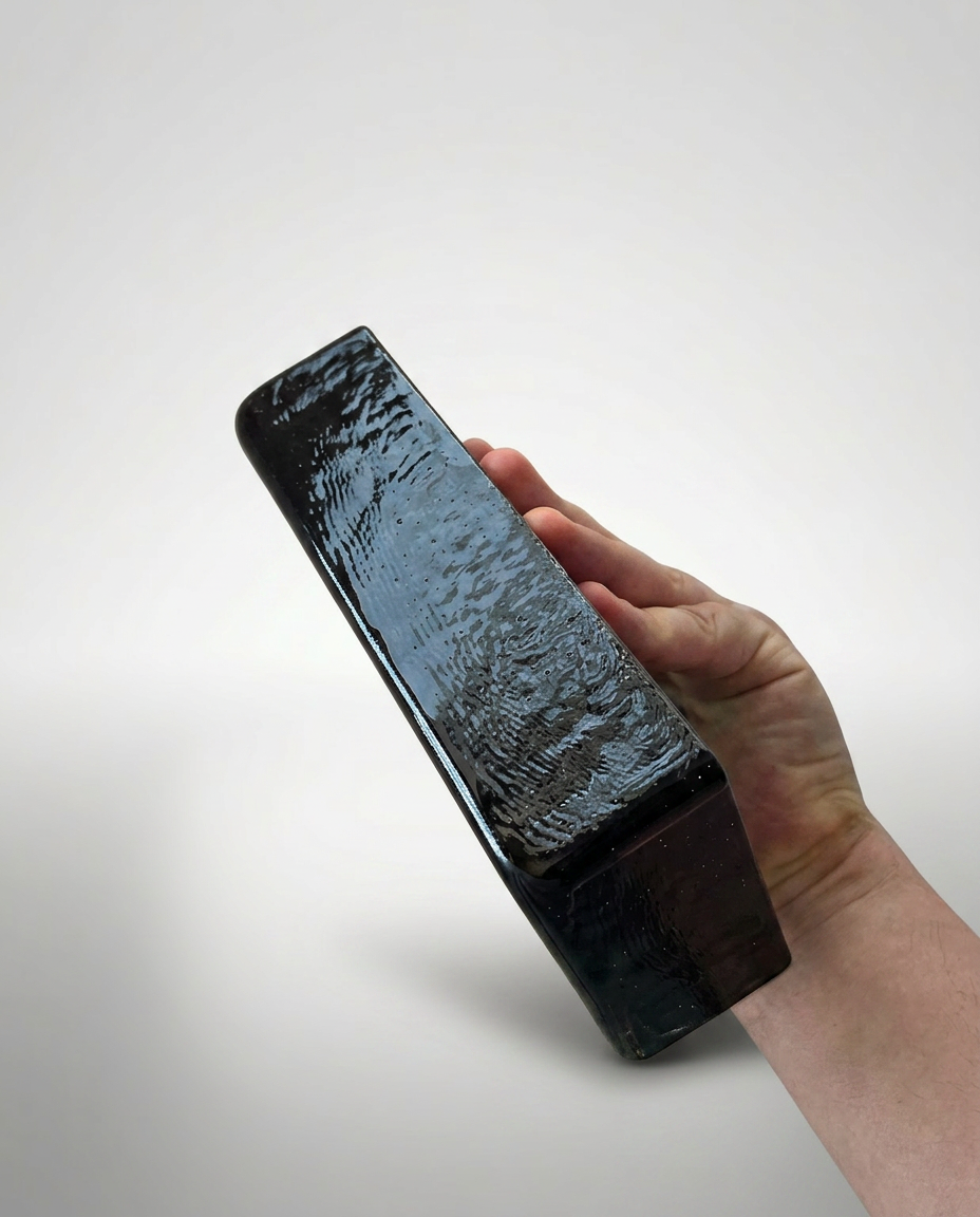 Solid Glass Brick – Transparent Grey