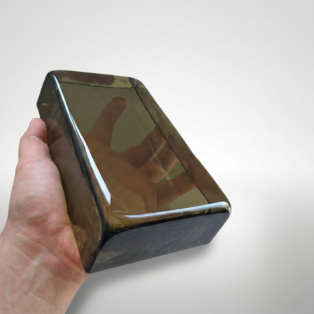 Solid Glass Brick – Transparent Brown