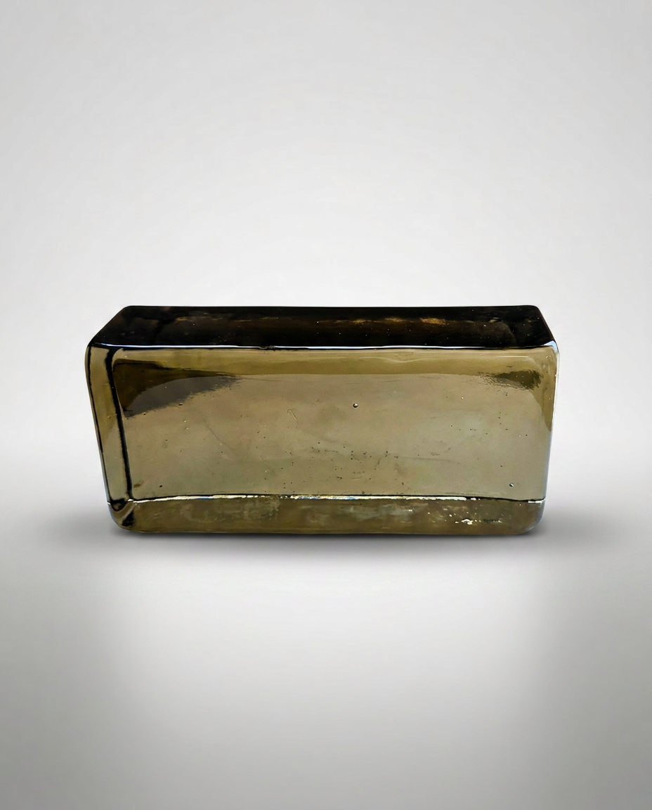 Solid Glass Brick – Transparent Brown