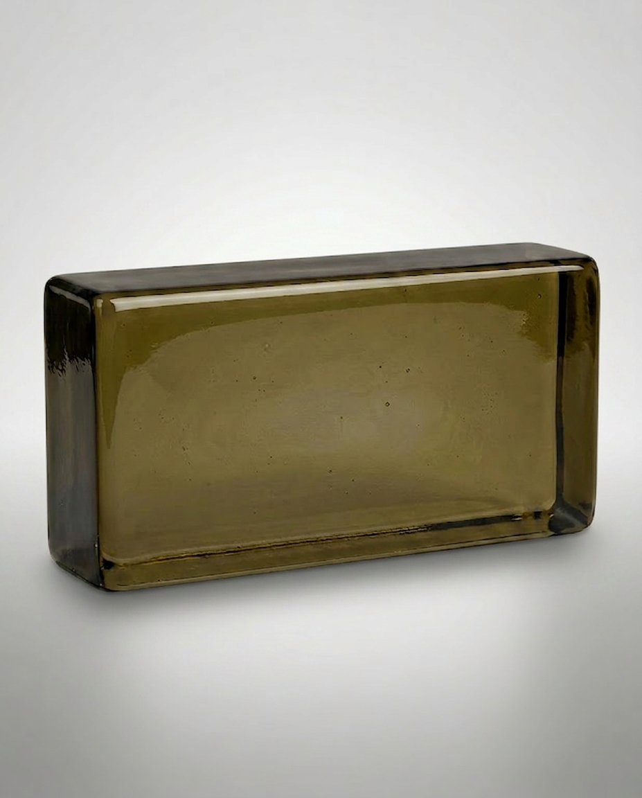 Solid Glass Brick – Transparent Brown
