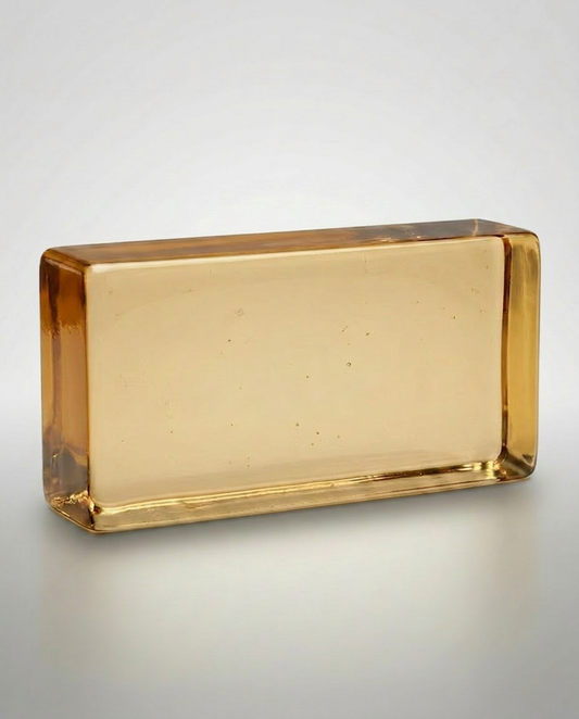 Solid Glass Brick – Transparent Champagne