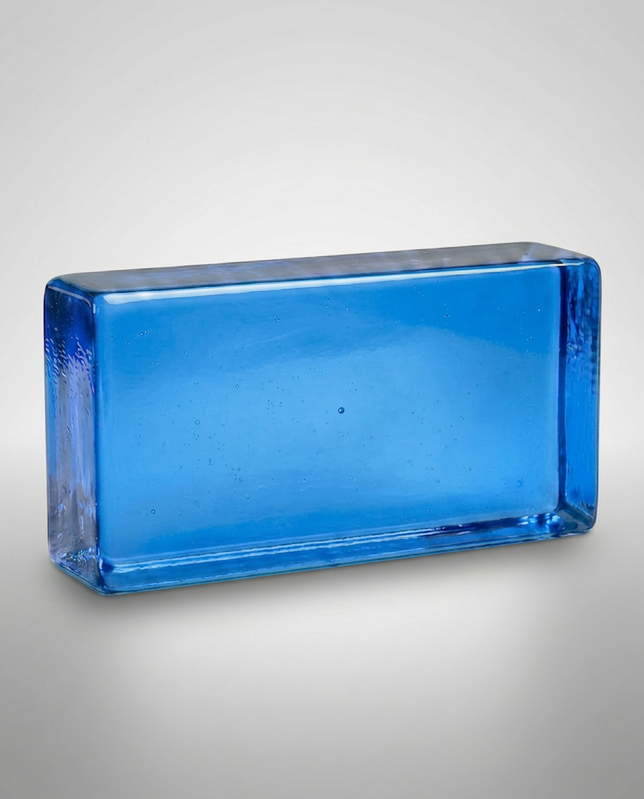 Solid Glass Brick – Transparent Blue