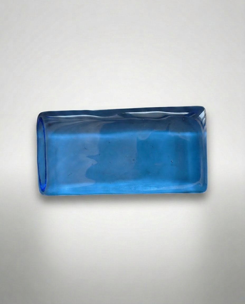 Solid Glass Brick – Transparent Blue