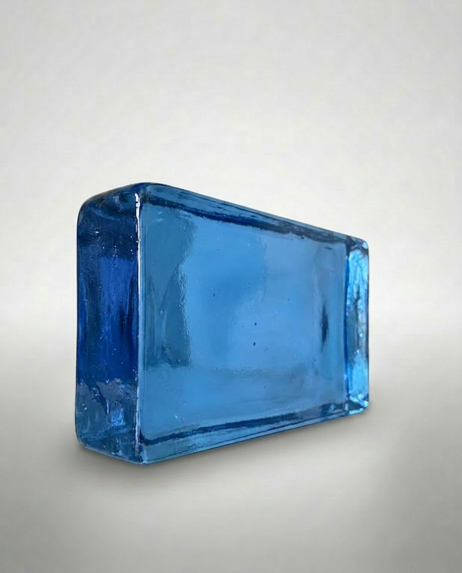 Solid Glass Brick – Transparent Blue