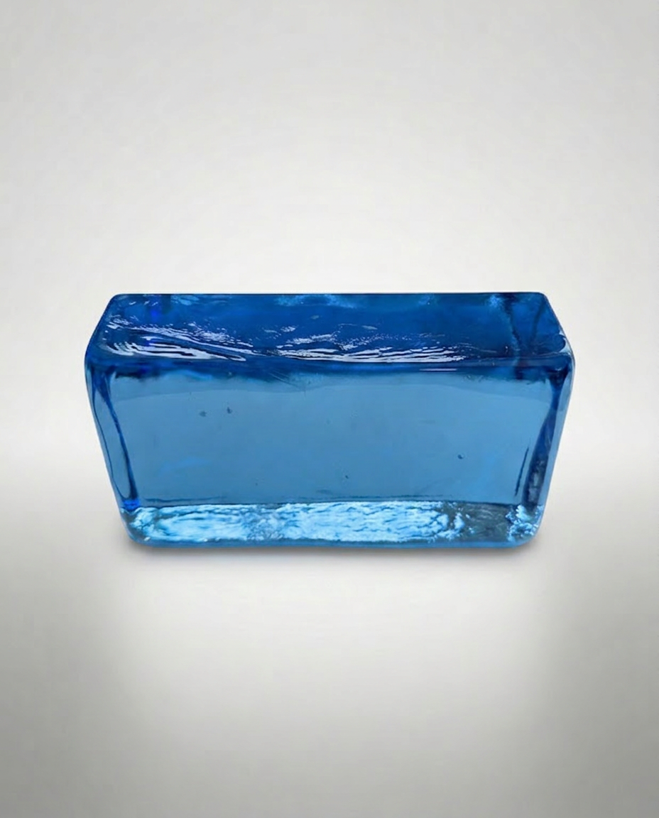 Solid Glass Brick – Transparent Blue