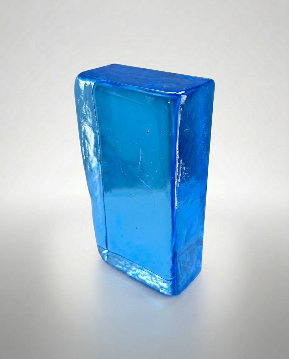 Solid Glass Brick – Transparent Blue