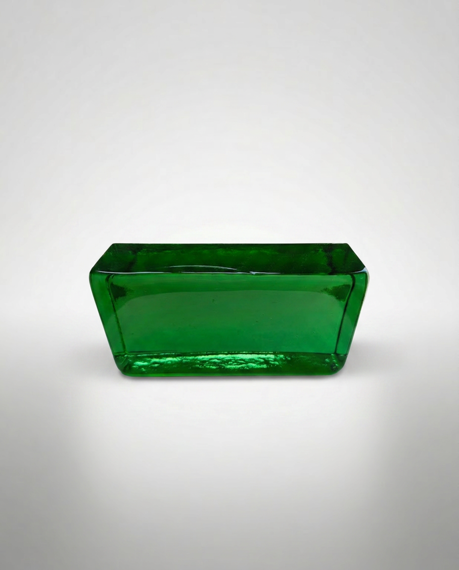 Solid Glass Brick – Transparent Emerald