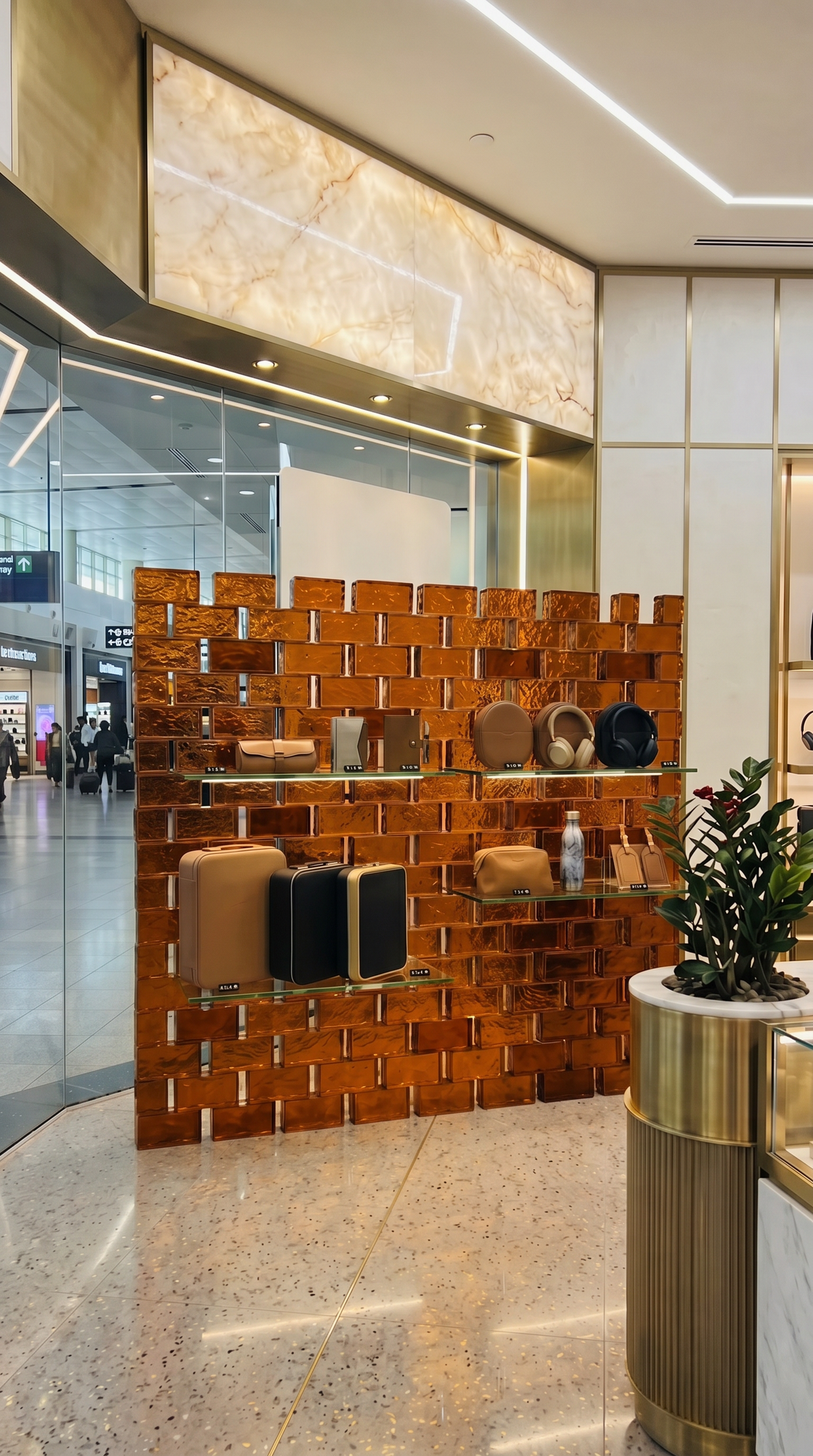 Solid Glass Brick – Transparent Amber