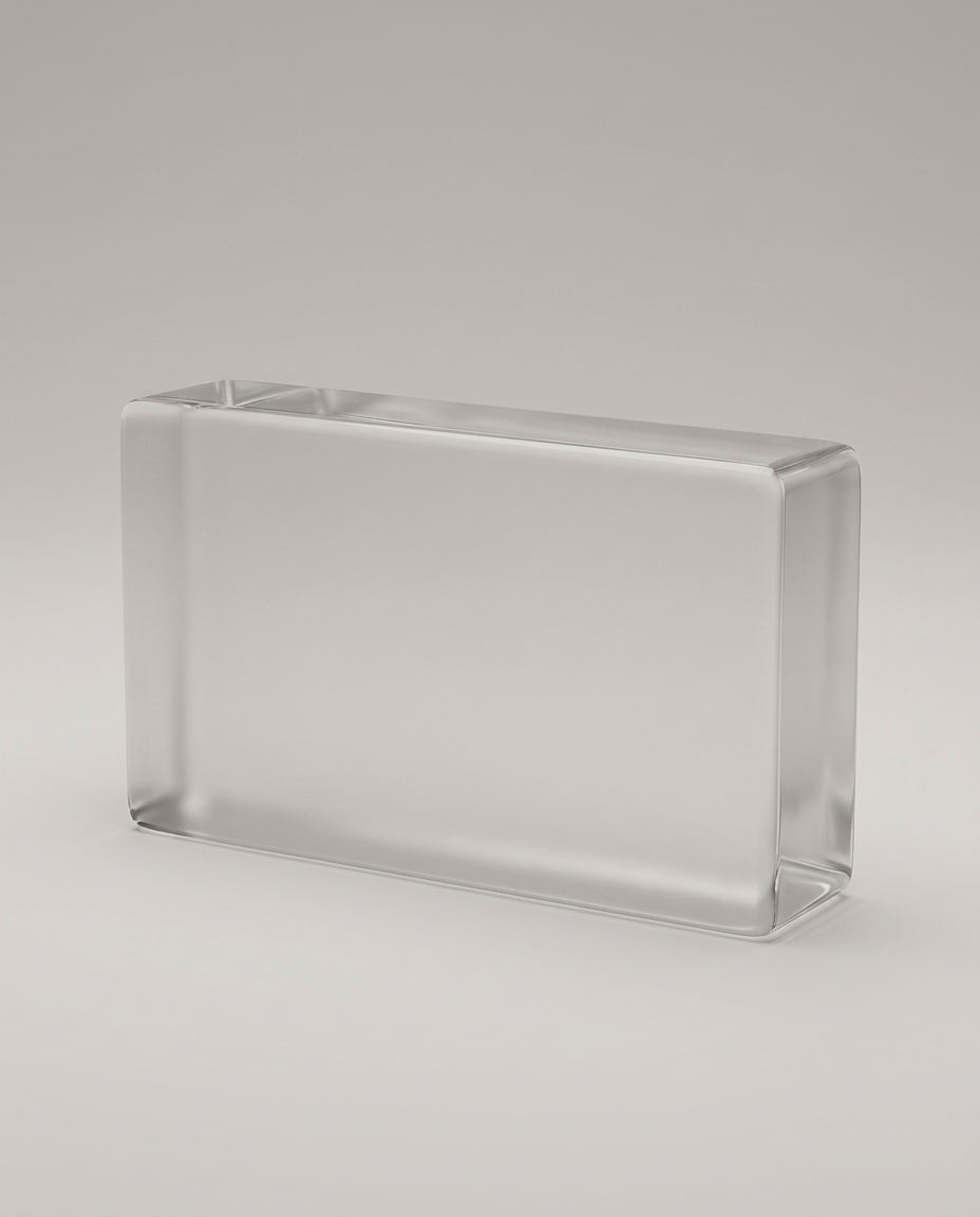Solid Glass Brick – One Side Matte