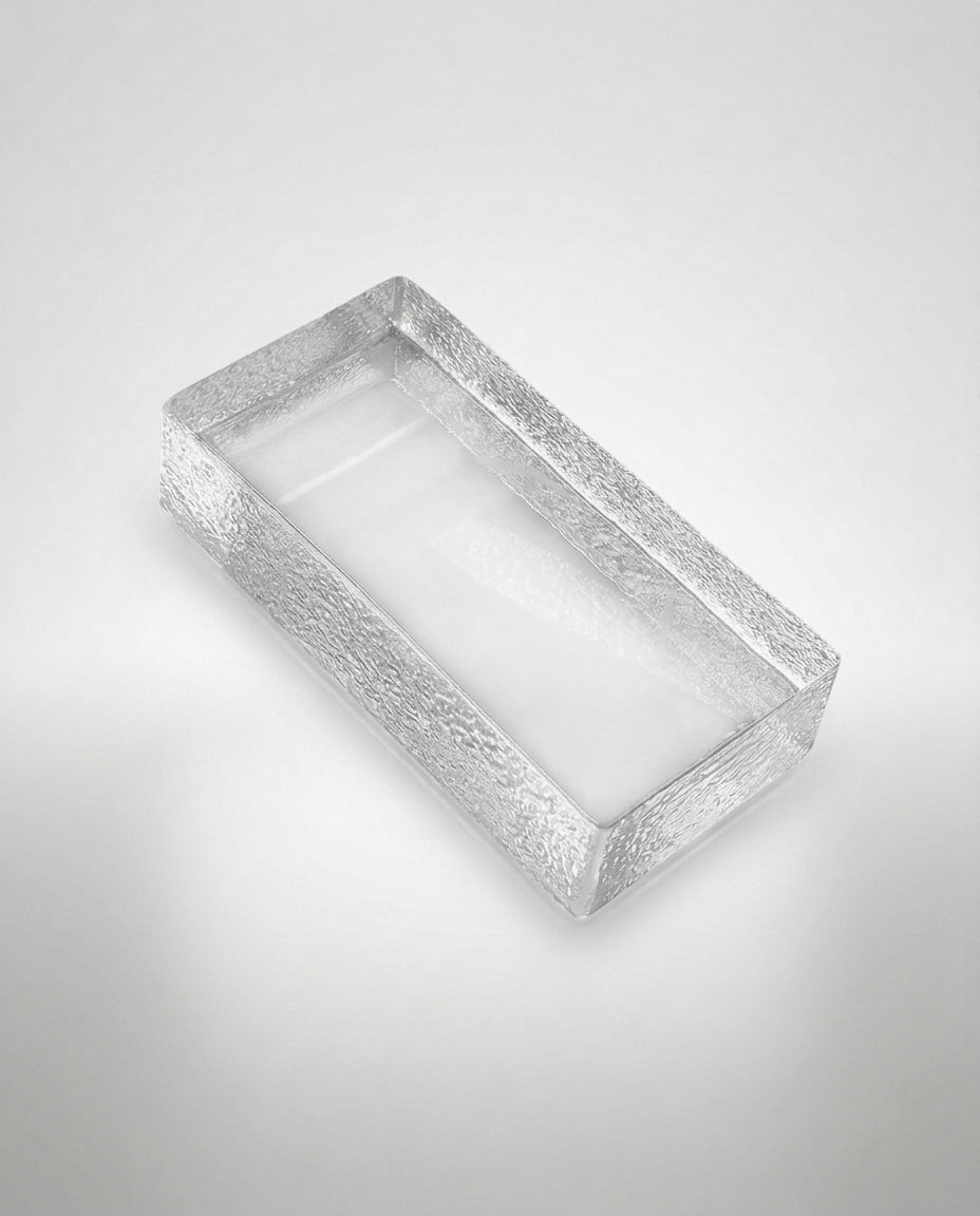 Orange Peel Sides texture solid glass brick 200mm