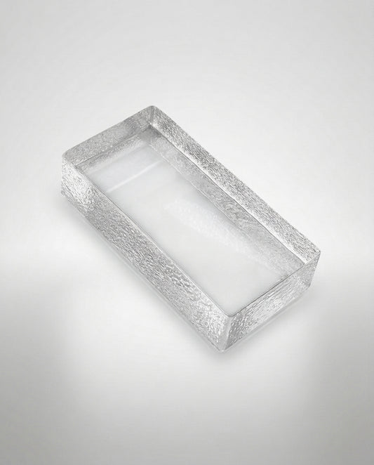 Orange Peel Sides texture solid glass brick 200mm