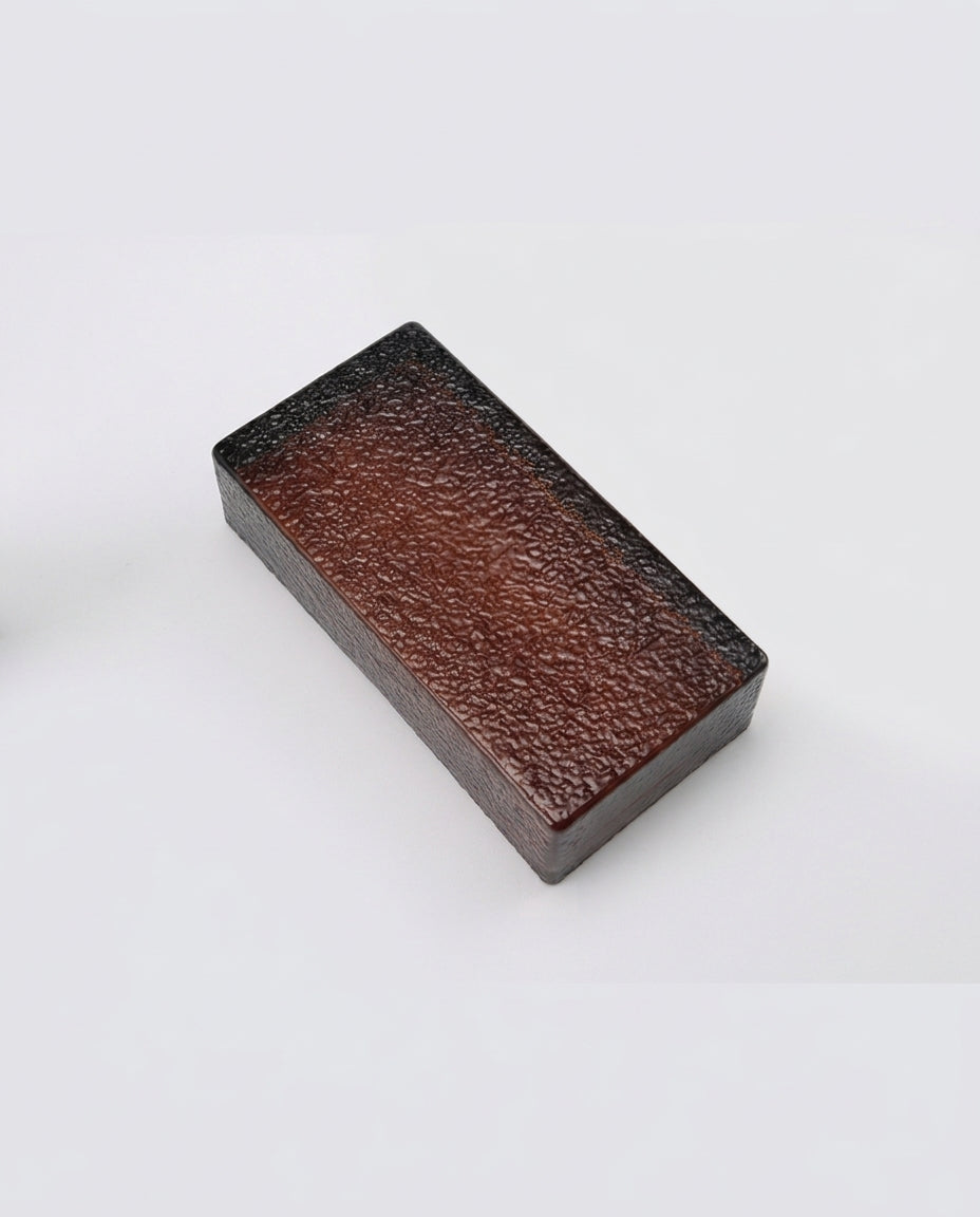 Orange peel texture colour solid glass brick 200mm – Dark Brown