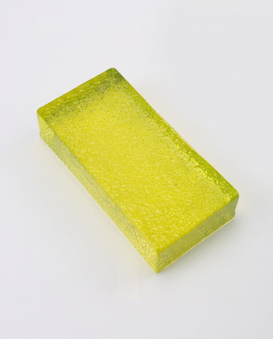 Orange peel texture colour solid glass brick 200mm – Light Green